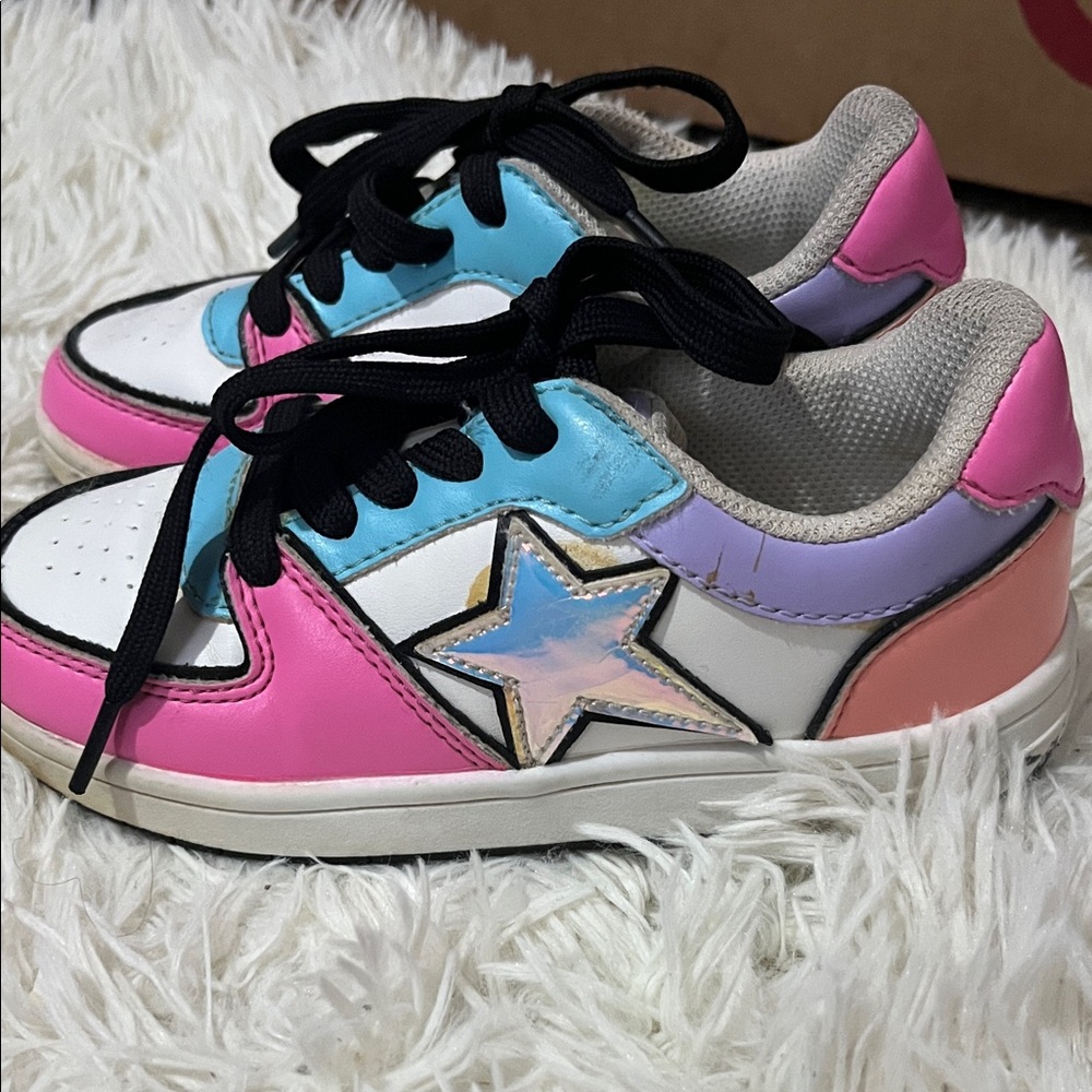 The Children's Place Pink and Blue Star Sneakers